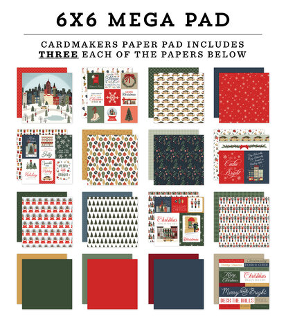 Carta Bella Christmas In The City 6x6 Inch Cardmakers Mega Pad (CBCIC456031)