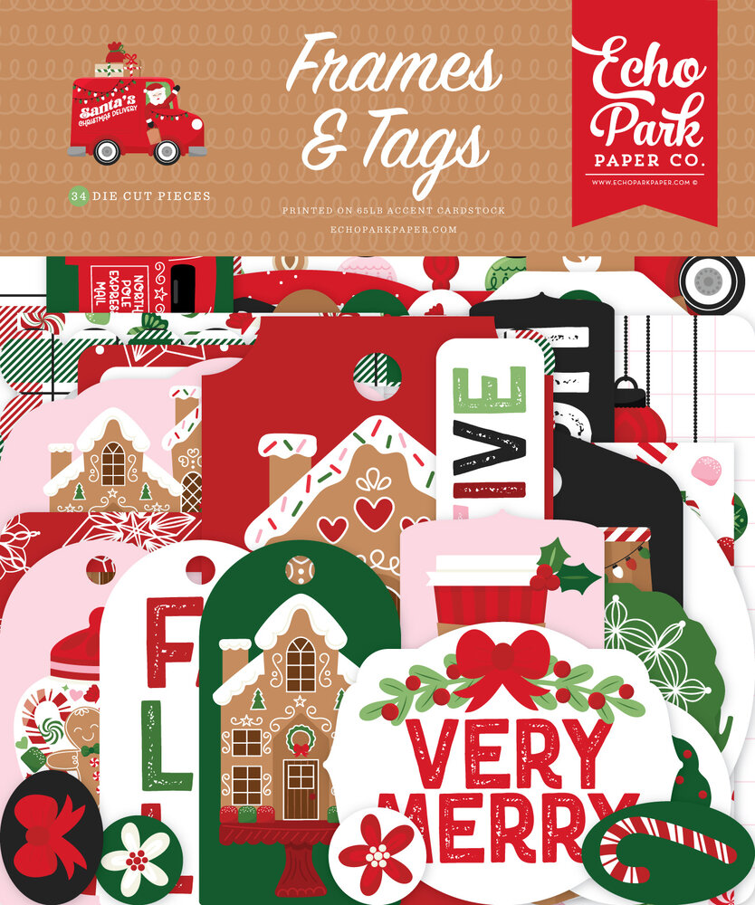 Echo Park Santa's Christmas Delivery Frames & Tags (SCD459025) Echo Park Santa's Christmas Delivery Frames & Tags (SCD459025)