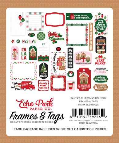 Echo Park Santa's Christmas Delivery Frames & Tags (SCD459025) Echo Park Santa's Christmas Delivery Frames & Tags (SCD459025)
