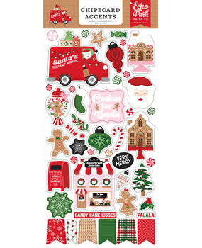 Echo Park Santa's Christmas Delivery Chipboard Accents (SCD459021) Echo Park Santa's Christmas Delivery Chipboard Accents (SCD459021)