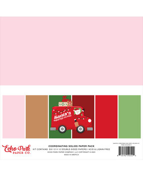 Echo Park Santa's Christmas Delivery 12x12 Inch Coordination Solids Paper Pack (SCD459015) Echo Park Santa's Christmas Delivery 12x12 Inch Coordination Solids Paper Pack (SCD459015)