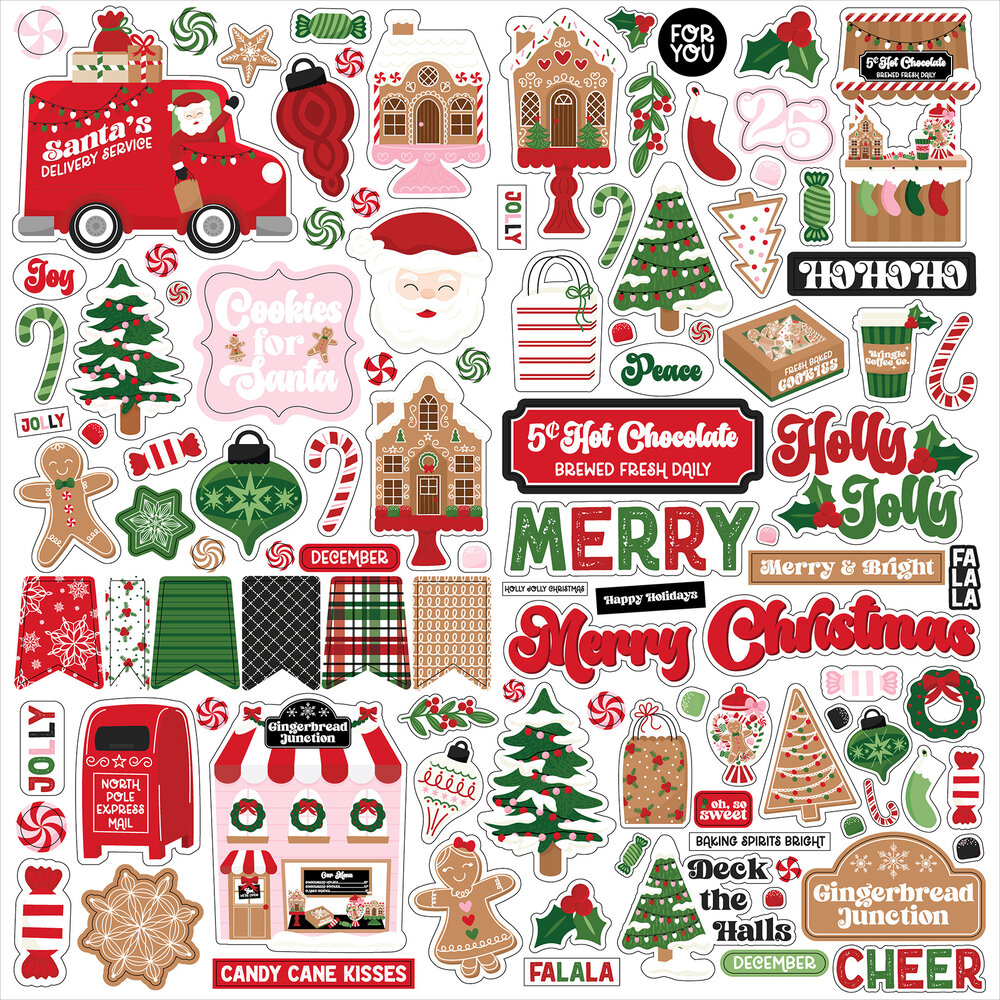 Echo Park Santa's Christmas Delivery Element Sticker (SCD459014)