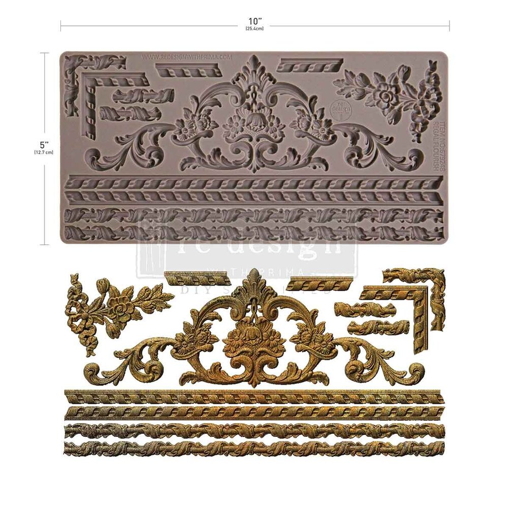 Re-Design with Prima Regal Flourish 5x10 Inch Decor Moulds (679248) Re-Design with Prima Regal Flourish 5x10 Inch Decor Moulds (679248)
