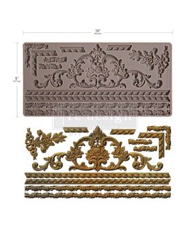 Re-Design with Prima Regal Flourish 5x10 Inch Decor Moulds (679248)