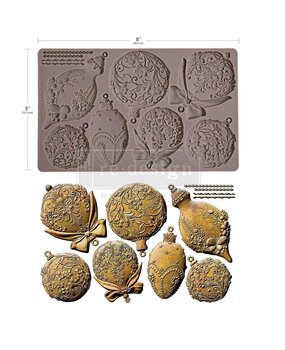 Re-Design with Prima Shimmering Holiday Ornaments 5x8 Inch Decor Moulds (677664)