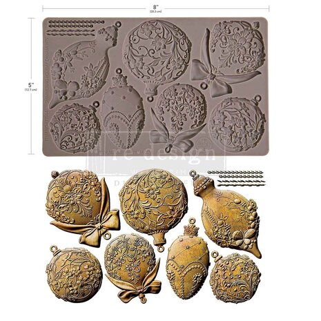 Re-Design with Prima Shimmering Holiday Ornaments 5x8 Inch Decor Moulds (677664) Re-Design with Prima Shimmering Holiday Ornaments 5x8 Inch Decor Moulds (677664)
