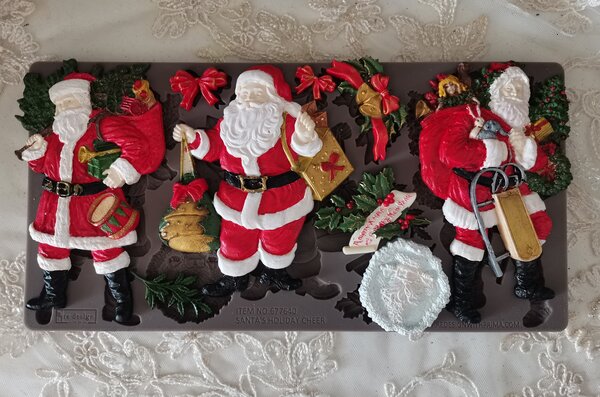 Re-Design with Prima Santa's Holiday Cheer 5x10 Inch Decor Moulds (677640)