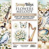 ScrapBoys Flowers Melody 6x6 Inch Pop Up Paper Pad (SB-FLME-11)