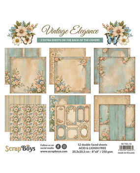 ScrapBoys Vintage Elegance 8x8 Inch Paper Pad (SB-VIEL-10)