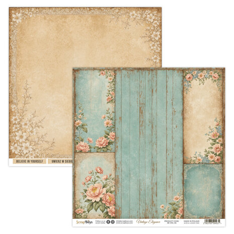 ScrapBoys Vintage Elegance 8x8 Inch Paper Pad (SB-VIEL-10) ScrapBoys Vintage Elegance 8x8 Inch Paper Pad (SB-VIEL-10)