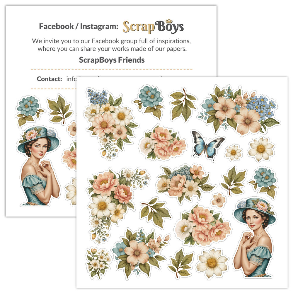 ScrapBoys Vintage Elegance 8x8 Inch Paper Pad (SB-VIEL-10) ScrapBoys Vintage Elegance 8x8 Inch Paper Pad (SB-VIEL-10)