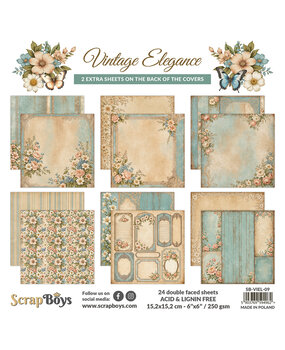 ScrapBoys Vintage Elegance 6x6 Inch Paper Pad (SB-VIEL-09)