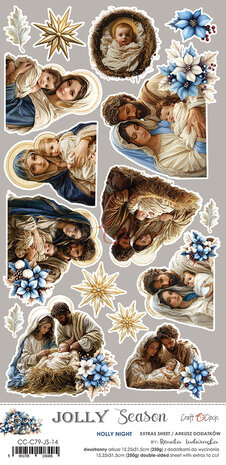 Craft O'Clock Jolly Season Extras Sheet Holly Night (CC-C79-JS-14) Craft O'Clock Jolly Season Extras Sheet Holly Night (CC-C79-JS-14)