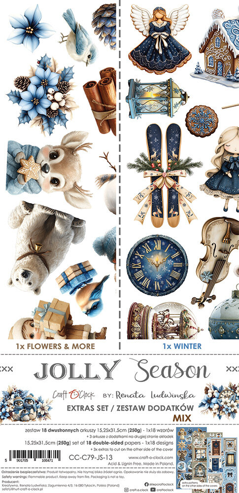 Craft O'Clock Jolly Season Extras Set Mix (CC-C79-JS-13) Craft O'Clock Jolly Season Extras Set Mix (CC-C79-JS-13)