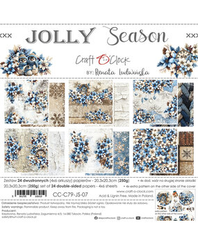 Craft O'Clock Jolly Season 8x8 Inch Paper Set (CC-C79-JS-07) Craft O'Clock Jolly Season 8x8 Inch Paper Set (CC-C79-JS-07)