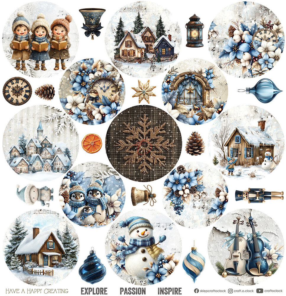 Craft O'Clock Jolly Season 12x12 Inch Paper Set (CC-C79-JS-00) Craft O'Clock Jolly Season 12x12 Inch Paper Set (CC-C79-JS-00)