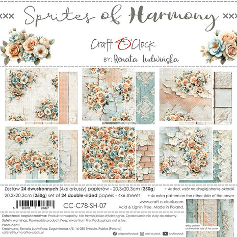 Craft O'Clock Sprites of Harmony 8x8 Inch Paper Set (CC-C78-SH-07)