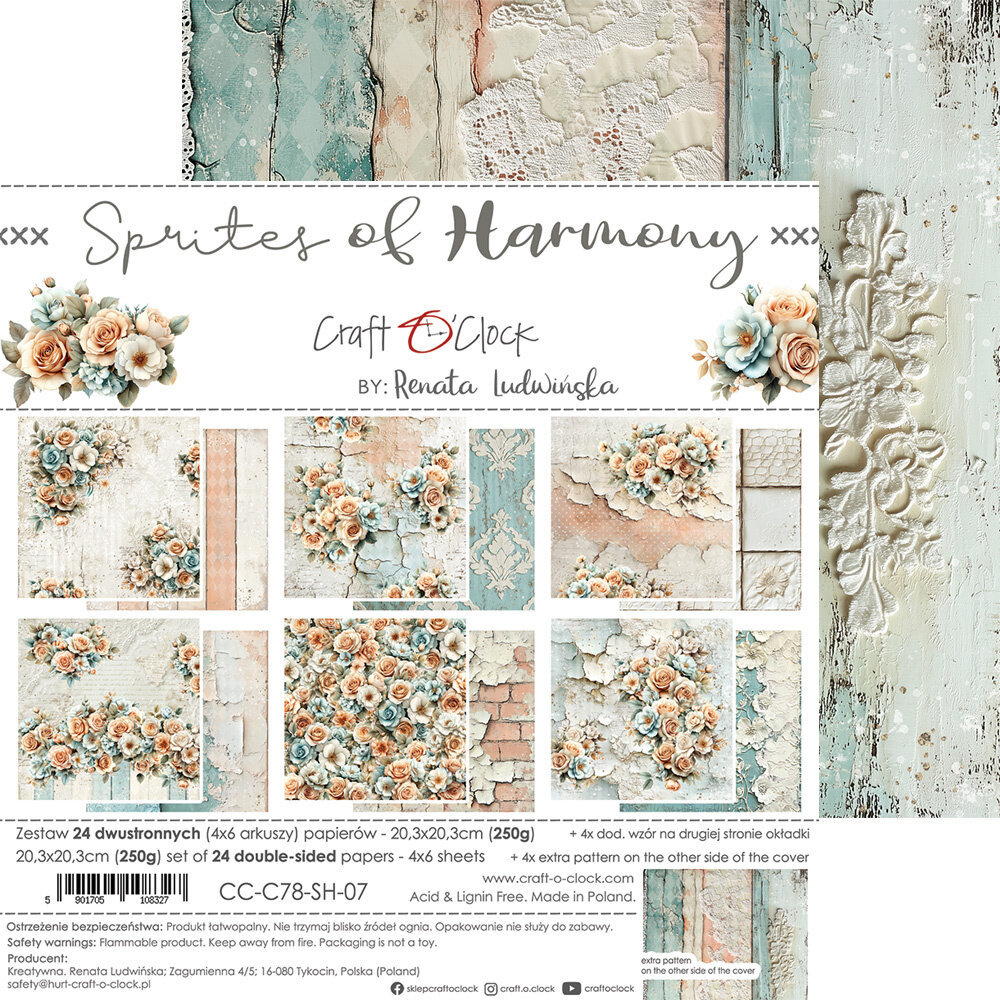 Craft O'Clock Sprites of Harmony 8x8 Inch Paper Set (CC-C78-SH-07)