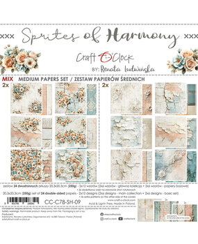 Craft O'Clock Sprites of Harmony 8x8 Inch Medum Papers Set (CC-C78-SH-09)