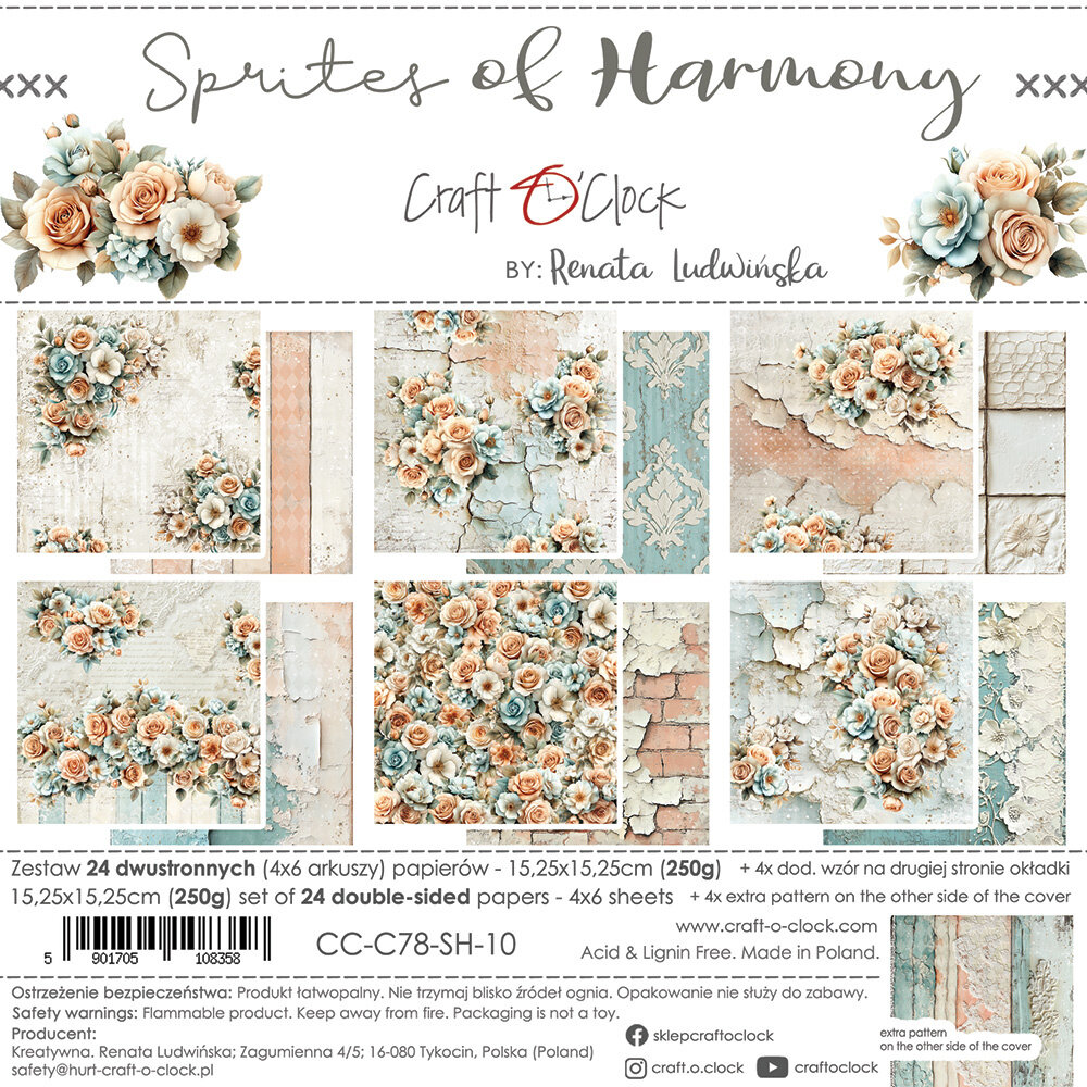 Craft O'Clock Sprites of Harmony 6x6 Inch Paper Set (CC-C78-SH-10)