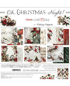 Craft O'Clock Oh Christmas Night 12x12 Inch Paper Set (CC-F41-OCN-00)