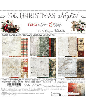 Craft O'Clock Oh Christmas Night 8x8 Inch Basic Papers Set (CC-F41-OCN-08)