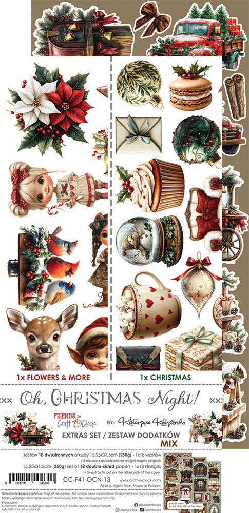 Craft O'Clock Oh Christmas Night Extras Set Mix (CC-F41-OCN-13) Craft O'Clock Oh Christmas Night Extras Set Mix (CC-F41-OCN-13)