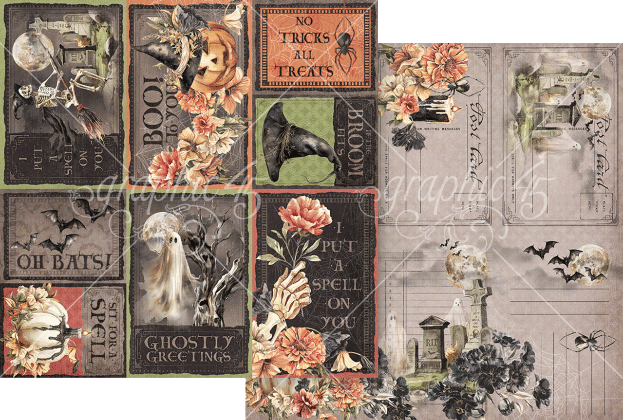 Graphic 45 Ghostly Greetings 8x8 Inch Collection Pack (4503073) Graphic 45 Ghostly Greetings 8x8 Inch Collection Pack (4503073)