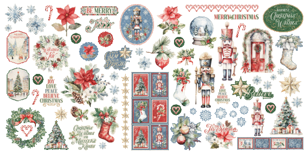 Graphic 45 Deck the Halls Ephemera Set (4503096) (OUTLET)