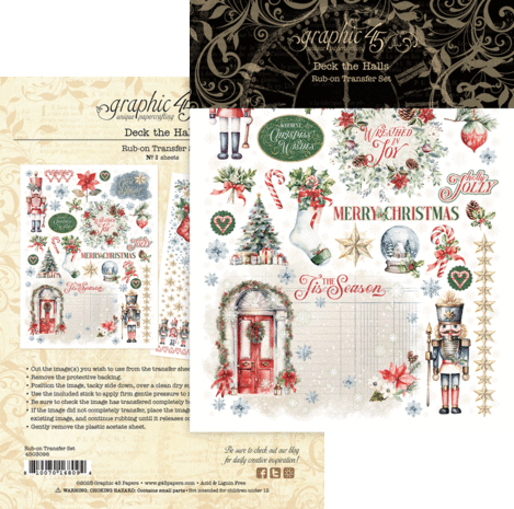 Graphic 45 Deck the Halls Rub-On Transfers (4503098) Graphic 45 Deck the Halls Rub-On Transfers (4503098)