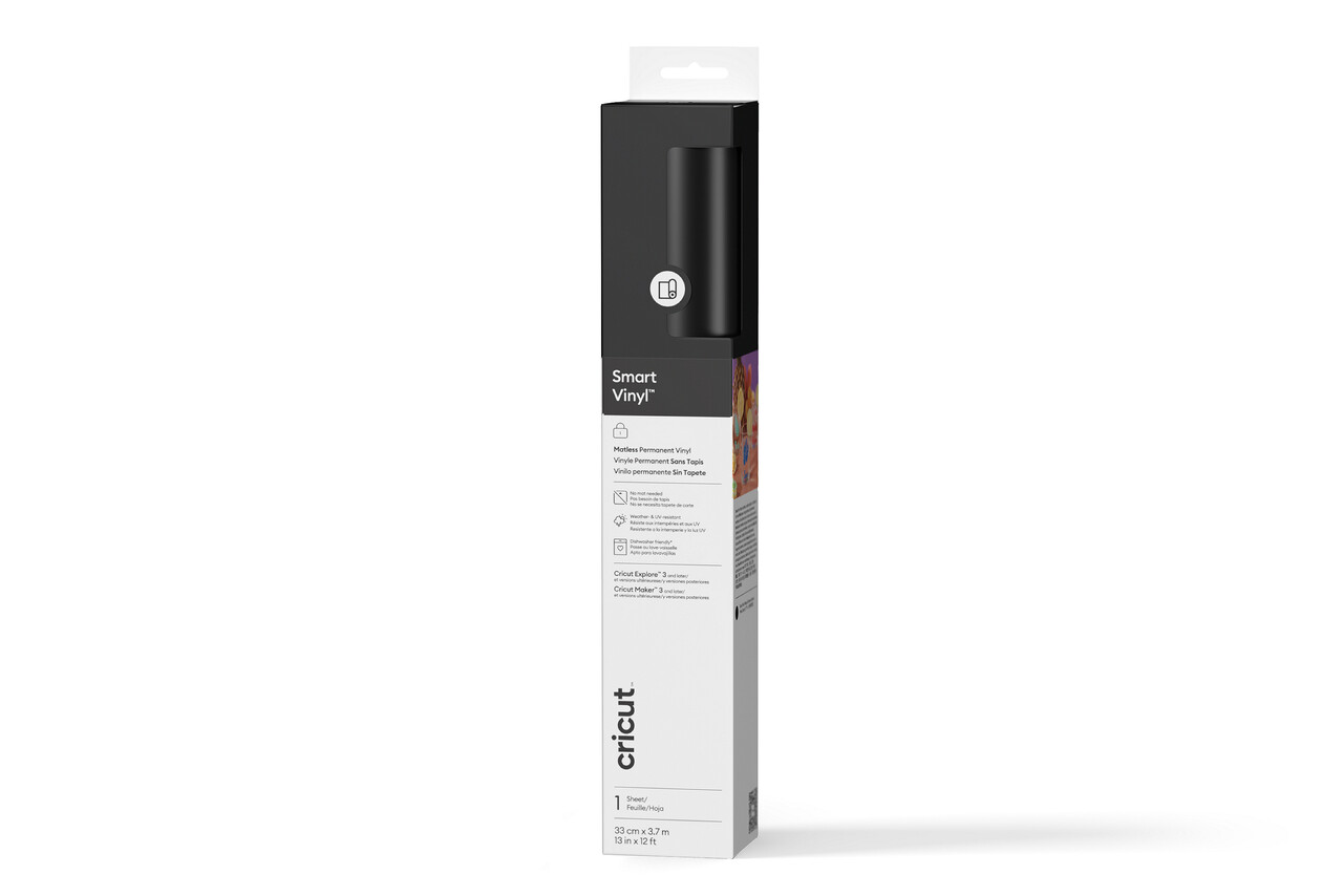 Cricut Smart Vinyl Permanent 13 Inch x 12 ft Black (2011848) Cricut Smart Vinyl Permanent 13 Inch x 12 ft Black (2011848)
