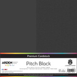 Arden Creative Studio Premium Cardstock 12x12 Inch Pitch Black (20 Sheets) (ACSCP0002)
