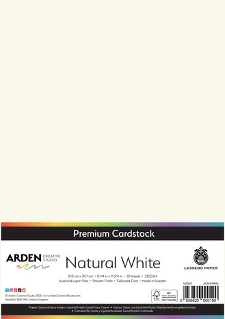 Arden Creative Studio Premium Cardstock A4 Natural White (20 Sheets) (ACSCP0003)