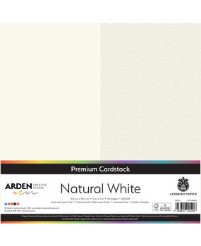 Arden Creative Studio Premium Cardstock 12x12 Inch Natural White (20 Sheets) (ACSCP0004)
