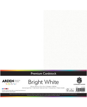 Arden Creative Studio Premium Cardstock 12x12 Inch Bright White (20 sheets) (ACSCP0006)