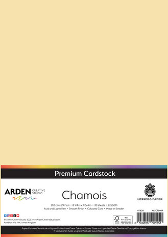 Arden Creative Studio Premium Cardstock A4 Chamois (20 sheets) (ACSCP0009)