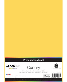 Arden Creative Studio Premium Cardstock A4 Canary (20 sheets) (ACSCP0011)