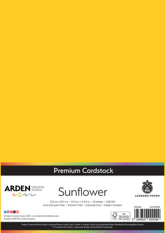 Arden Creative Studio Premium Cardstock A4 Sunflower (20 sheets) (ACSCP0013)