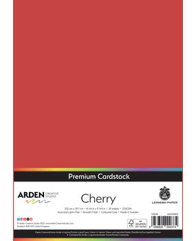 Arden Creative Studio Premium Cardstock A4 Cherry (20 sheets) (ACSCP0021)