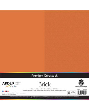 Arden Creative Studio Premium Cardstock 12x12 Inch Brick (20 sheets) (ACSCP0020)