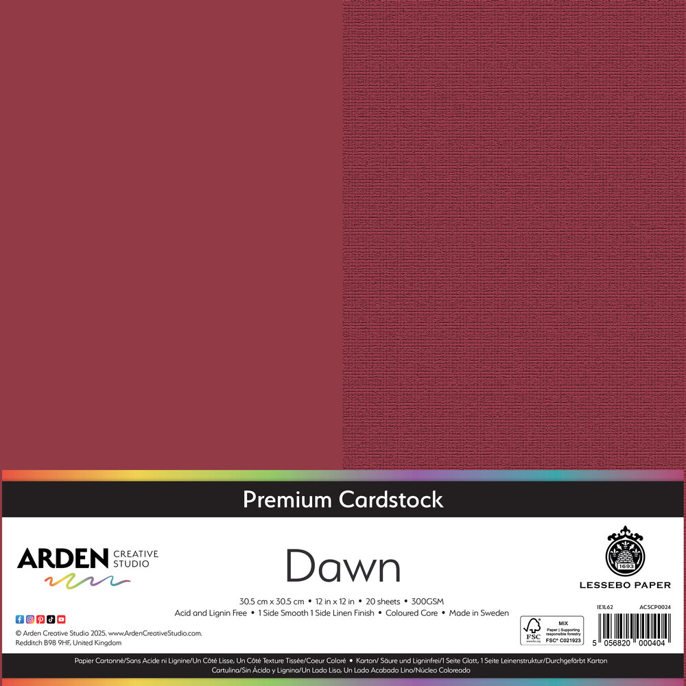 Arden Creative Studio Premium Cardstock 12x12 Inch Dawn (20 sheets) (ACSCP0024)