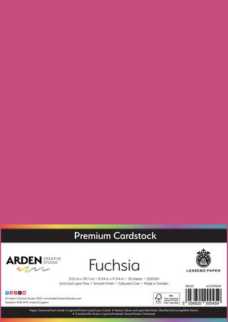Arden Creative Studio Premium Cardstock A4 Fuchsia (20 sheets) (ACSCP0029)