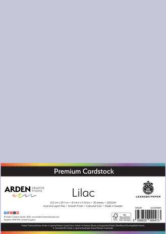Arden Creative Studio Premium Cardstock A4 Lilac (20 sheets) (ACSCP0031)
