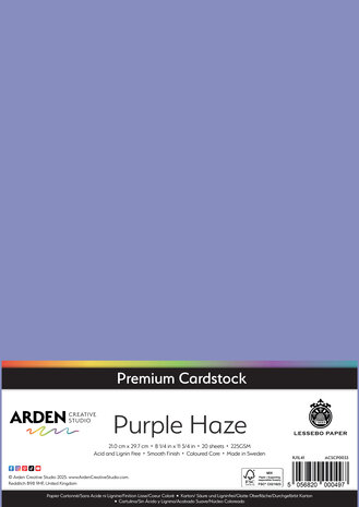 Arden Creative Studio Premium Cardstock A4 Purple Haze (20 sheets) (ACSCP0033)