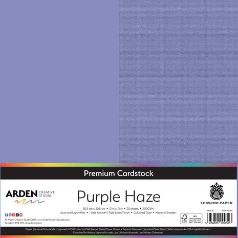 Arden Creative Studio Premium Cardstock 12x12 Inch Purple Haze (20 sheets) (ACSCP0034) Arden Creative Studio Premium Cardstock 12x12 Inch Purple Haze (20 sheets) (ACSCP0034)