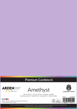 Arden Creative Studio Premium Cardstock A4 Amethyst (20 sheets) (ACSCP0035)