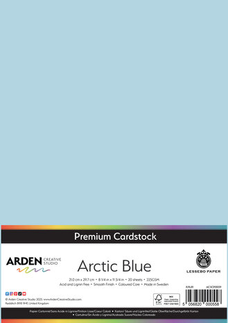 Arden Creative Studio Premium Cardstock A4 Arctic Blue (20 sheets) (ACSCP0039)