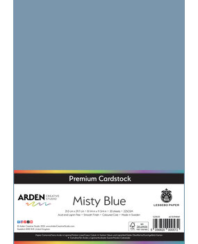 Arden Creative Studio Premium Cardstock A4 Misty Blue (20 sheets) (ACSCP0041)