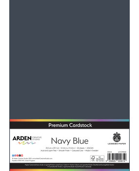 Arden Creative Studio Premium Cardstock A4 Navy Blue (20 sheets) (ACSCP0045)