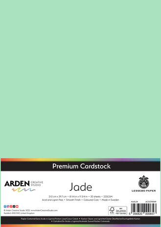 Arden Creative Studio Premium Cardstock A4 Jade (20 sheets) (ACSCP0049) Arden Creative Studio Premium Cardstock A4 Jade (20 sheets) (ACSCP0049)